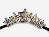black  stars crown headband