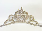 Rhinestone Heart Crown Headband