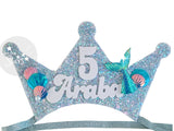 Mermaid Birthday Crown Name & number