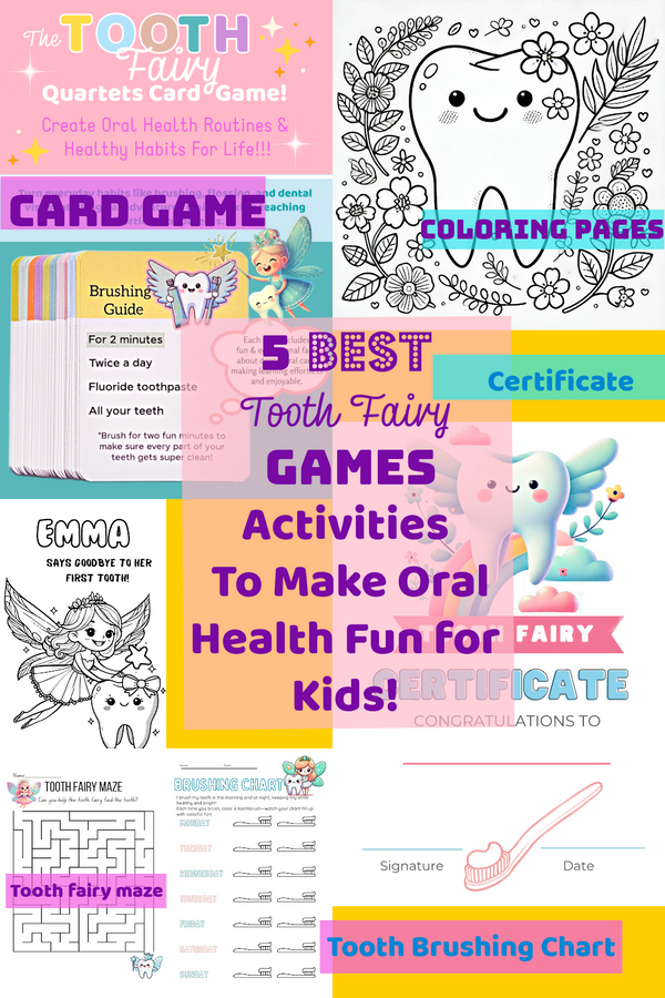 Tooth fairy game, 5 Best Tooth Fairy Games Activities to Make Oral Health Fun for Kids, blog infographic, tooth fairy gift ideas,