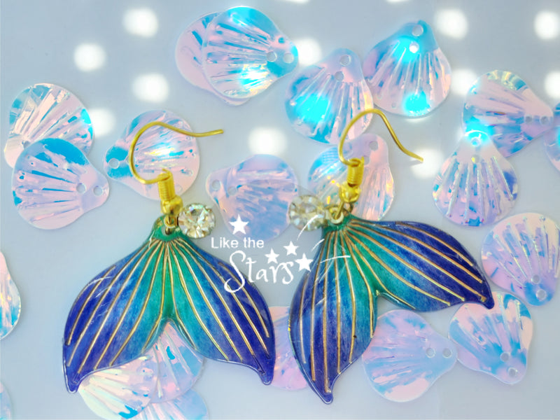 Dangle mermaid tail earrings