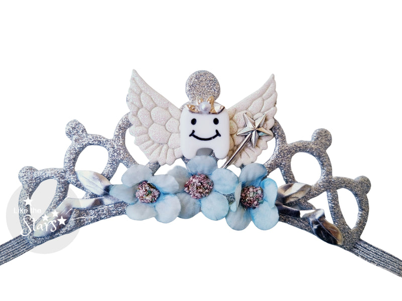 tooth fairy baby costume crown, baby first tooth photoshoot