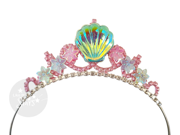 Iridescent Sea Shell Flower Crown ,Mermaid Tiara