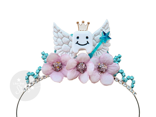 Losing Baby Tooth Gift , Tooth Fairy Crown, tooth with wings crown