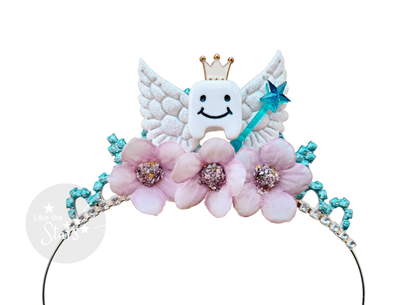 Losing Baby Tooth Gift , Tooth Fairy Crown, tooth with wings crown