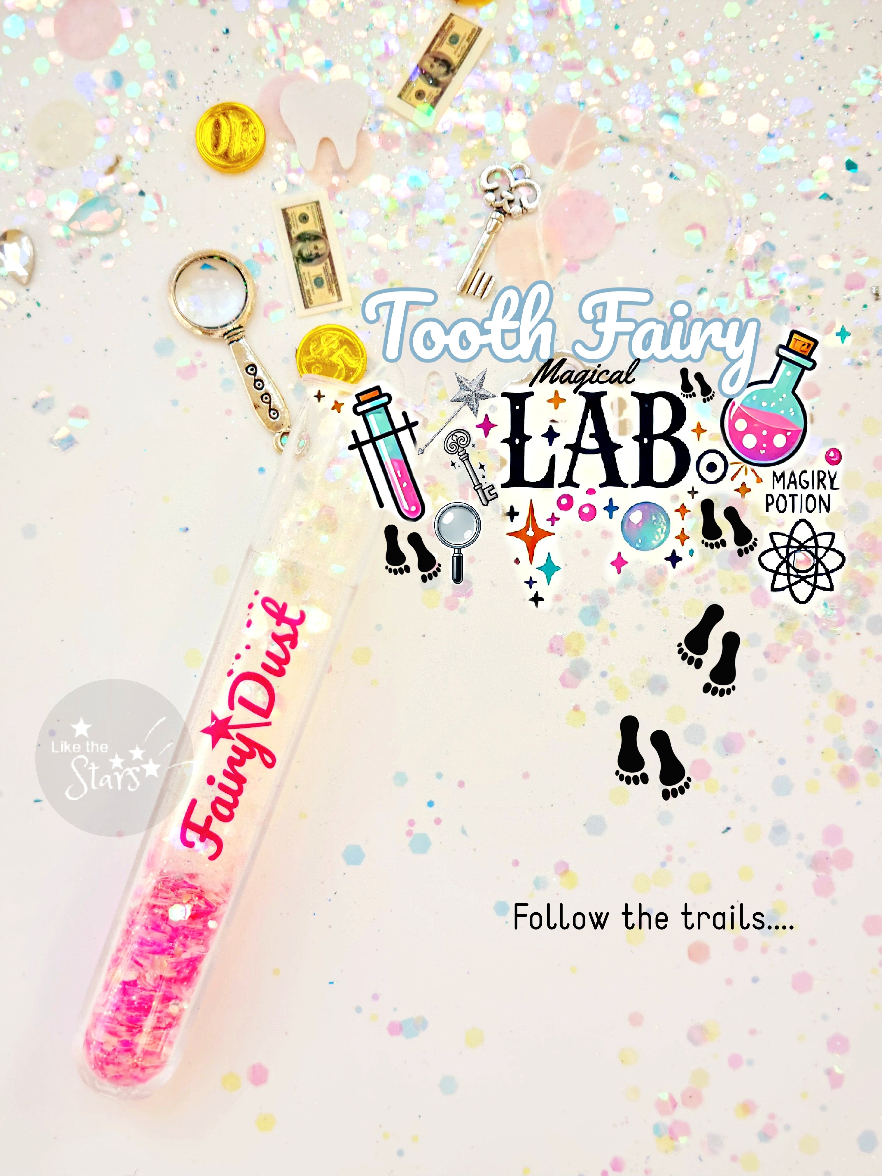 Tooth Fairy Dust Confetti - Sparkling Fairy Dust Trails Glow In The Da ...