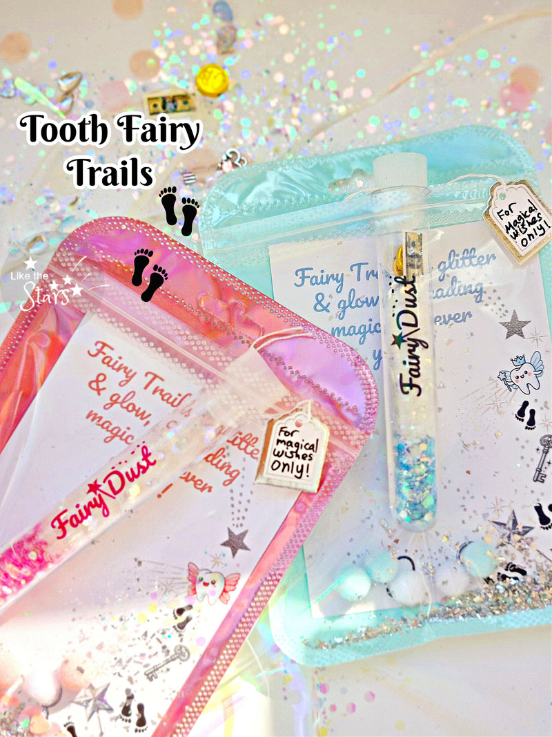 tooth fairy gift ideas, tooth fairy trails, tooth fairy confetti  dust 