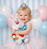 ONEderland baby tiara for 1st birthday photo shoot and cake smash