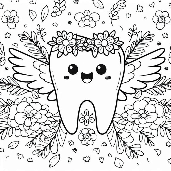 Free Tooth Fairy printable Coloring Pages, Free Tooth Fairy Gift For Kids