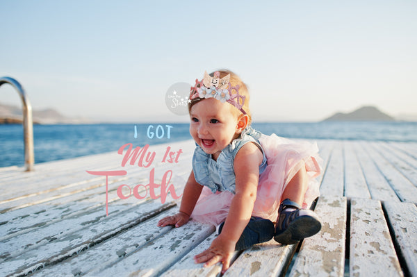 I Got My 1st Tooth Today , 1st Tooth Crown, First  Baby Tooth Photo shoot