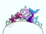 mermaid number age birthday crown