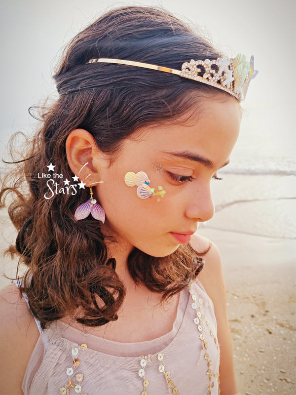 minimalist mermaid earrings
