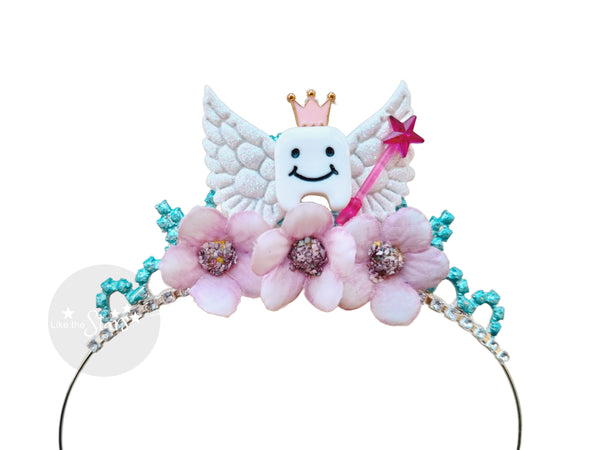 Losing baby milk tooth Gift, tooth fairy crown, baby first tooth photoshoot