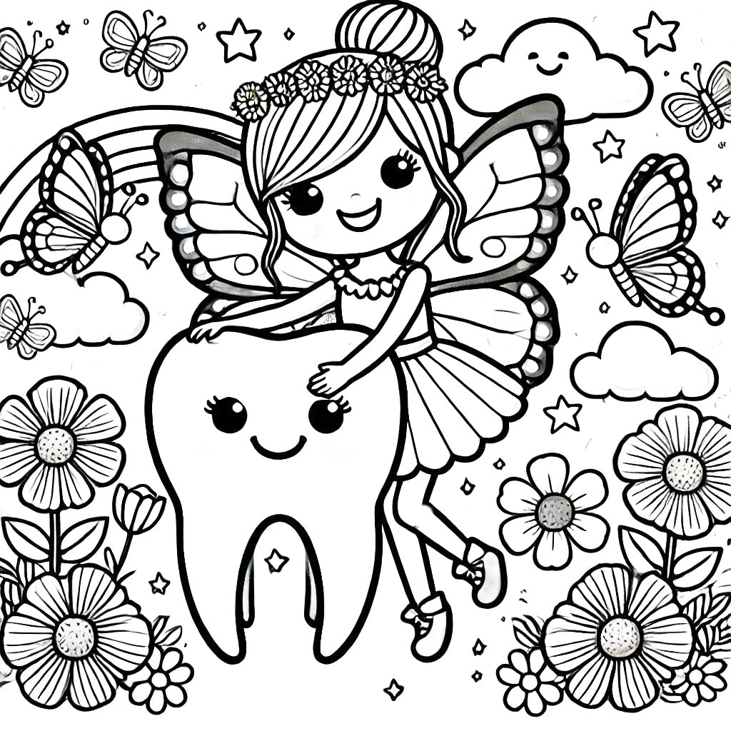 Gift From The Tooth Fairy Free Coloring Page – Like The Stars