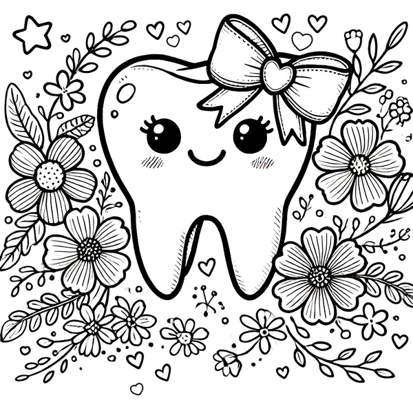 Free Coloring Pages cute Tooth Fairy printable, Free Tooth Fairy Gift For Kids, free download