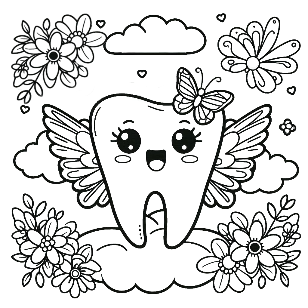 Magical Tooth Fairy Coloring Pages – Free Printable Fun – Like The Stars