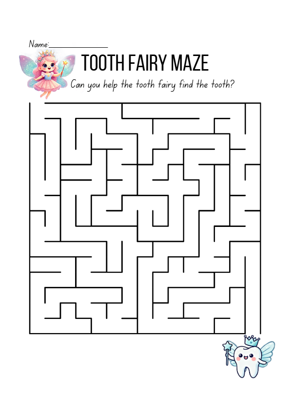 Tooth Fairy Maze game Printable,
Free Printable Maze for Kids,
Dentist games for kids, dental games for kids, printable dental game,   
Tooth Fairy Puzzle Activity,
Magical Maze for Kids,
Tooth Fairy Fun Maze,
Dental Health Maze Game,
gift for Kids Who Lost a Tooth,
Whimsical Tooth Fairy Maze Game,
Tooth Fairy Activities,
Free Printable Tooth Fairy coloring Pages,
Tooth Fairy Printables for Kids,
Magical Tooth Fairy Activities,
Dental Health Activities for Kids,
