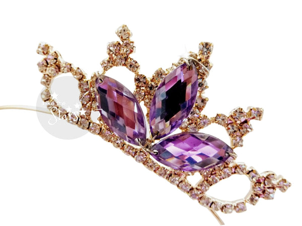 Gold & purple princess crown tiara