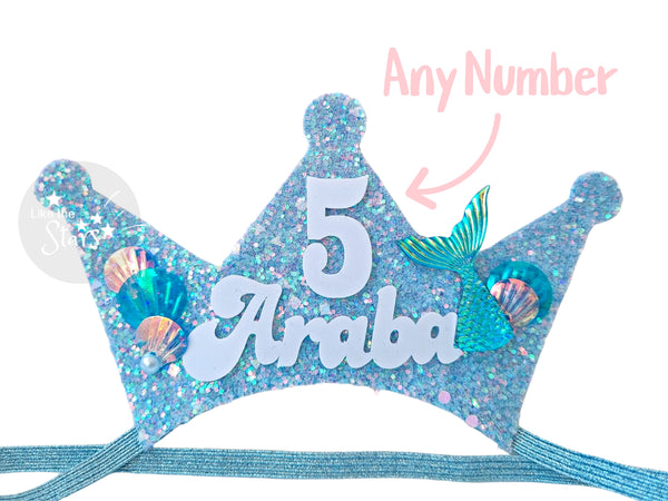 Personalized Custom Name Crown, Mermaid