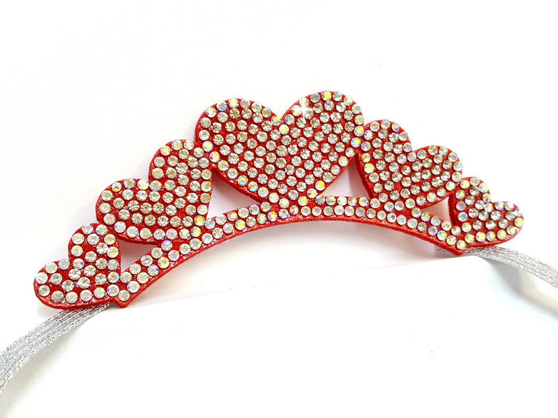 Valentine's Day red heart tiara