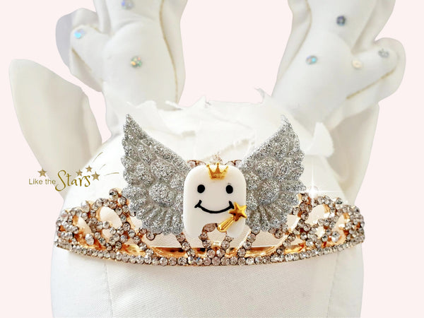 tooth fairy gift, baby first tooth photoshoot, tooth fairy  headband crown