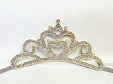 Rhinestone Heart Crown Headband 