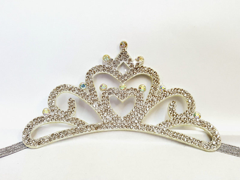 Rhinestone Heart Crown Headband 