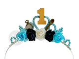 Birthday Alice In Wonderland Baby Tiara, ONEderland Birthday Crown,