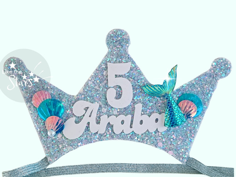 name and number mermaid crown