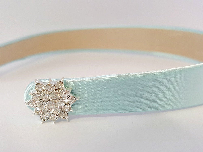 Light Blue Satin Headband