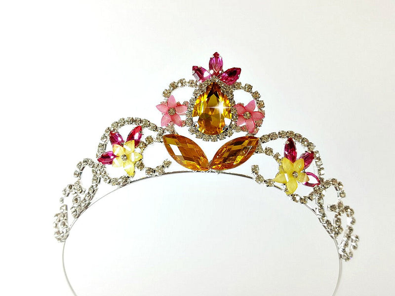 yellow pink tiara