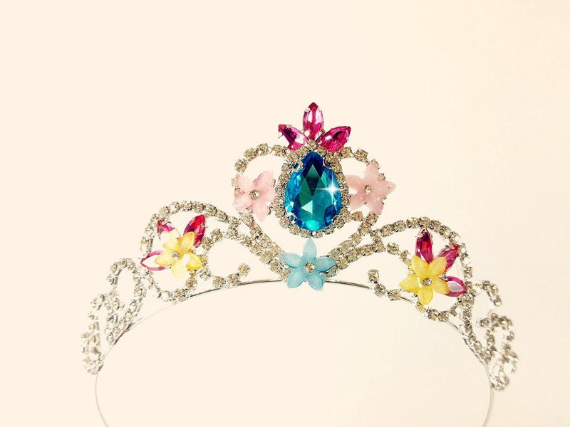 blue and pink crown