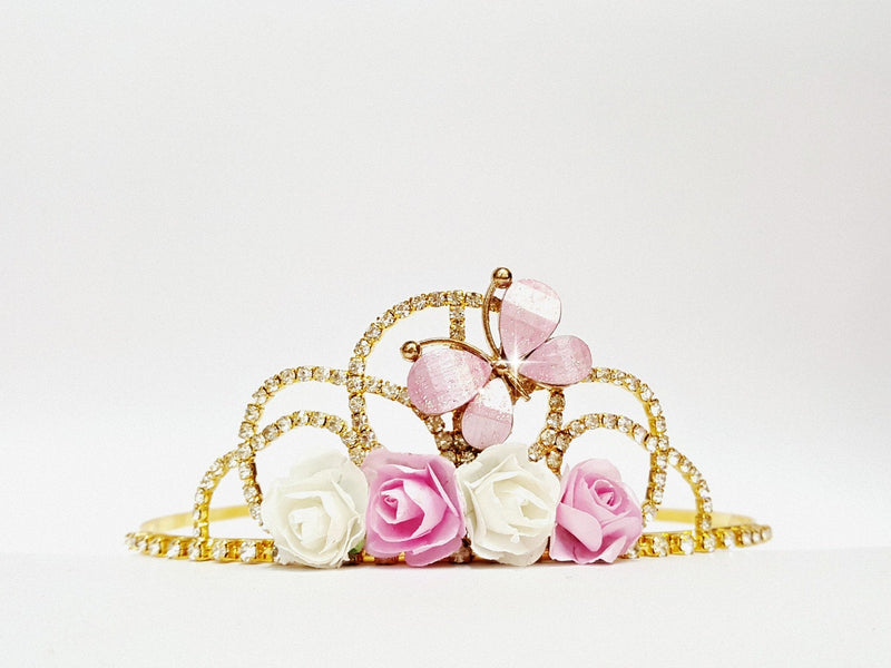 Pink  Butterfly Tiara