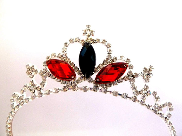 Red & Black Crystal Tiara