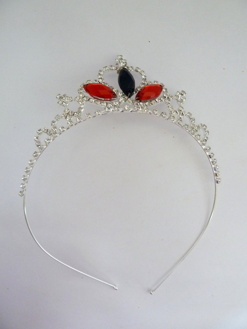 Red & Black Crystal Tiara