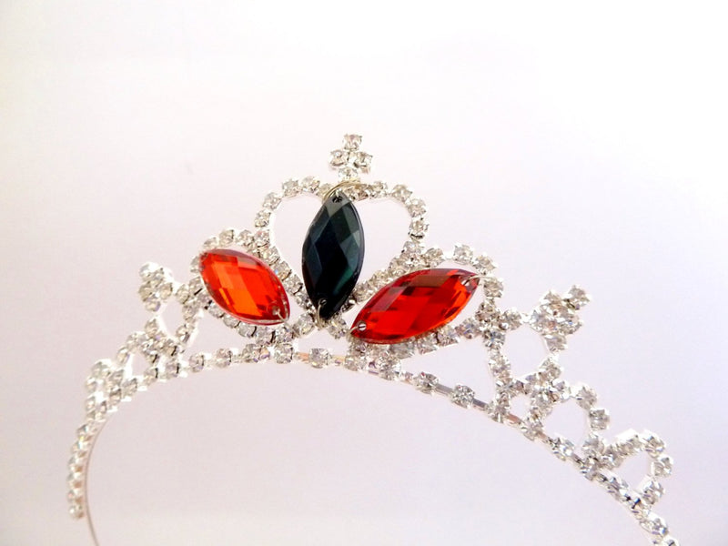 Red & Black Crystal Tiara